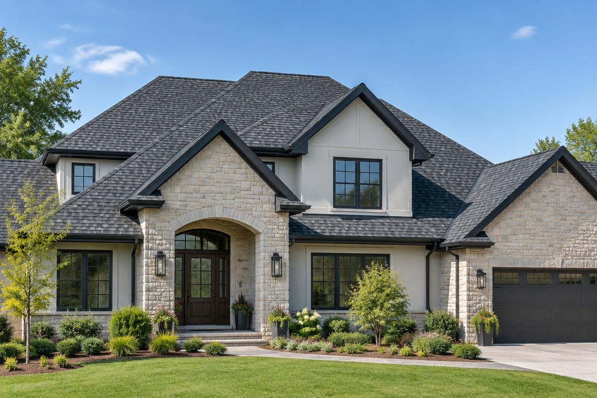 Residential roof and home